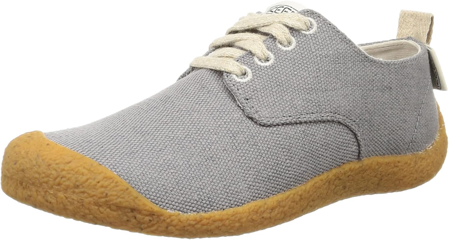 KEEN Women's Mosey Derby Low Height Casual Oxfords, Steel Grey/Birch Canvas, 8