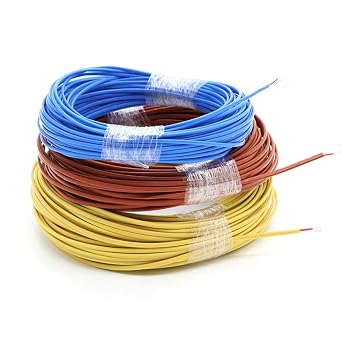 250m K J T Type Thermocouple Wire 2 Cores PTFE Insulator Electronic Line High Temperature Measuring Compensation CableT Type 2x0.3,10M