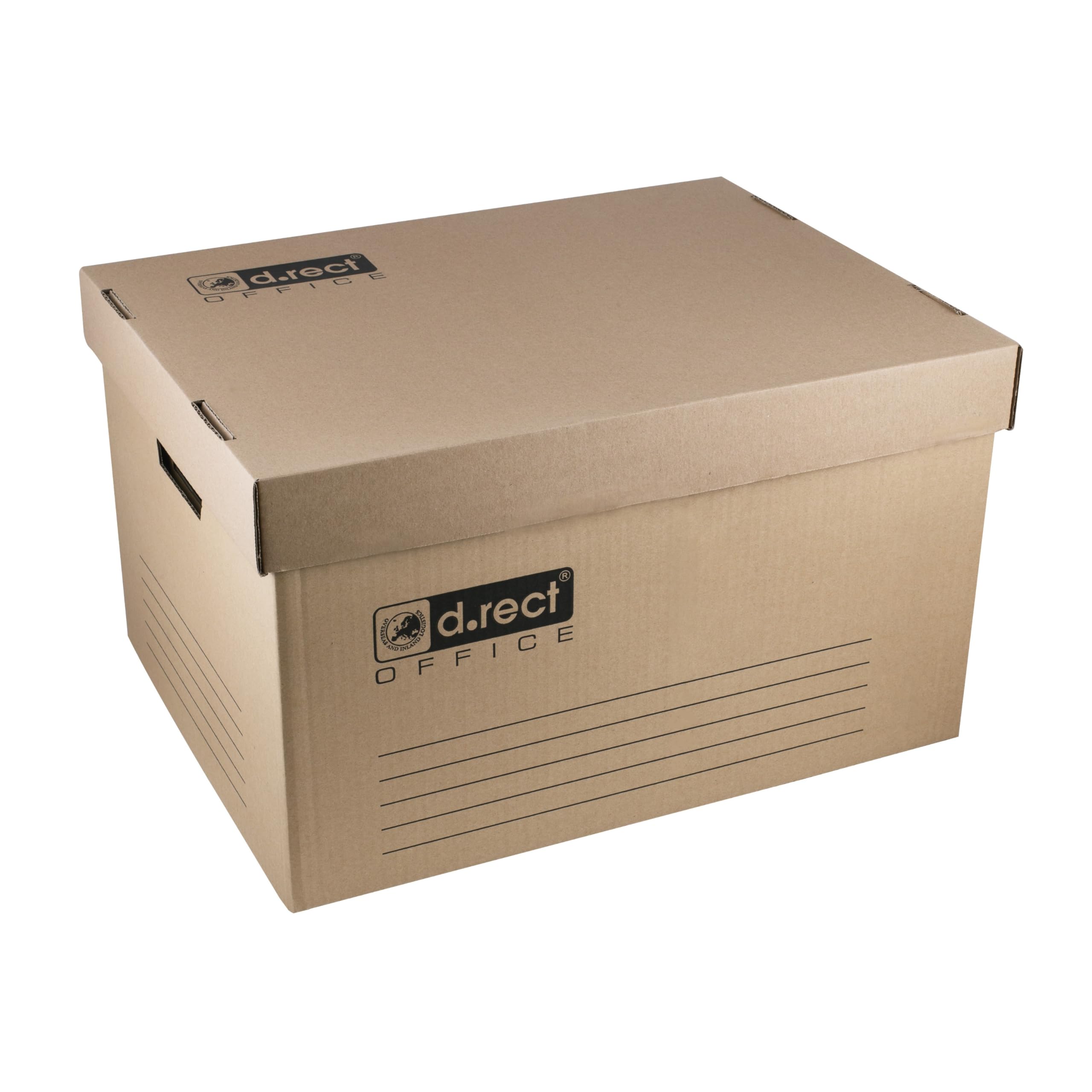 Image secondaire de D.RECT KEEP.IT - Lot de 6 Boîtes d'Archives avec Couvercle Séparé en Carton Renforcé