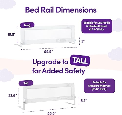Miniatura 10 de ComfyBumpy - Barandal protector convertible para cuna cama individual doble matrimonial Queen y King