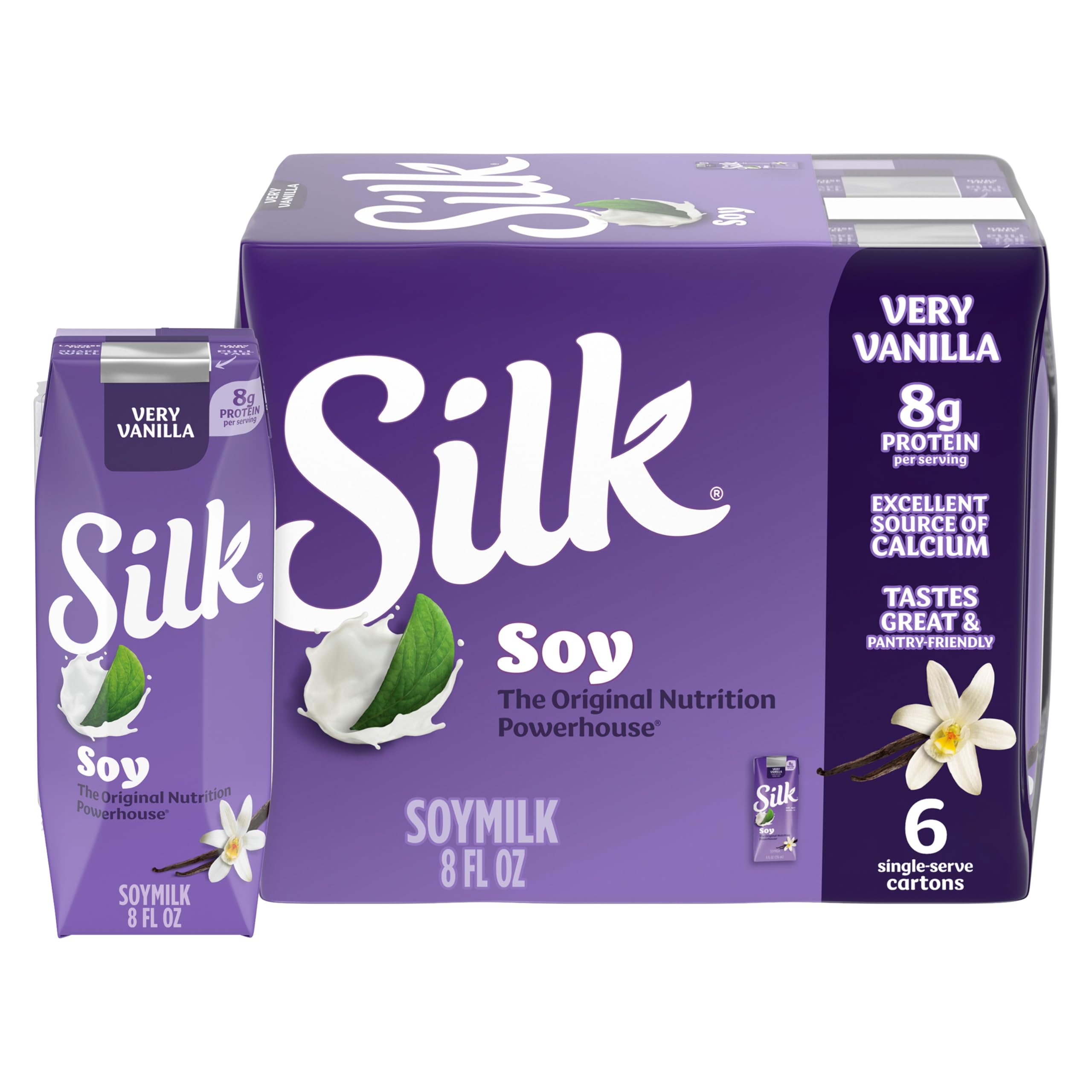 Amazon.co.jp: Silk SILK豆乳6PK VERY VNLLA 48OZ : 食品・飲料・お酒