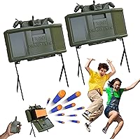 Vista 1 de Skywin Toy Claymore para juegos Cable de viaje y control remoto incluidos para Claymore de plástico compatible con Nerf (verde, paquete de 2)