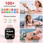 Smart Watch pour les femmes hommes,1.83" HD Smart Watch avec le cœur Rate/SpO2/Sleep Surveiller,2026 Montre de fitness avec appel Bluetooth,120+ Modes de sport Suivi d'activité Smartwatch pour Android iOS imperméable