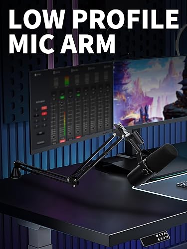 Miniatura 9 de YOUSHARES RGB Boom Arm for HyperX Quadcast Microphones, Quadcast Boom Arm with RGB Light for Hyperx Quadcast s, Perfect for Podcasting, Gaming and