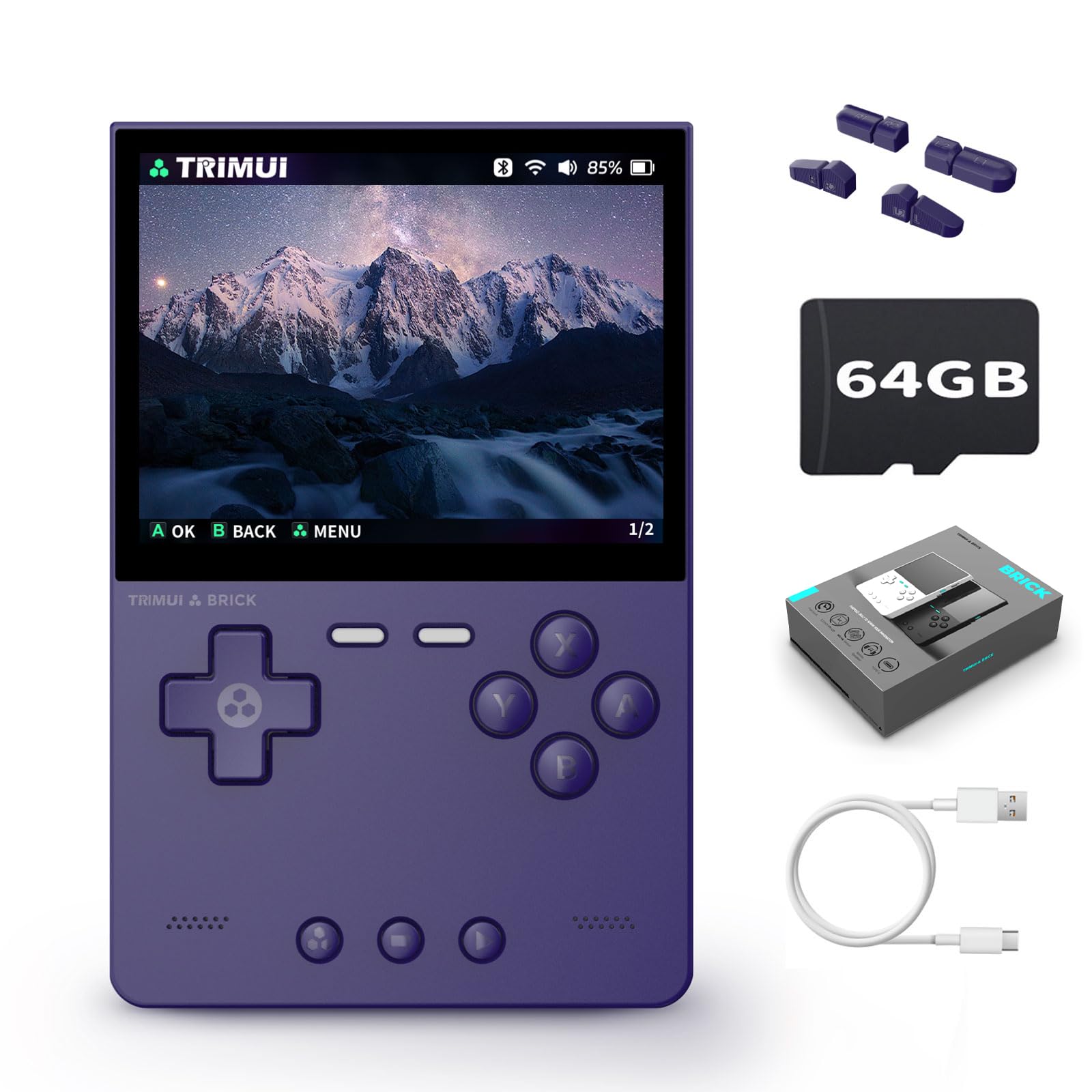 TRIMUI BRICK ブラック Amazon.com: Trimui Brick Retro Game Console 3.2-Inches