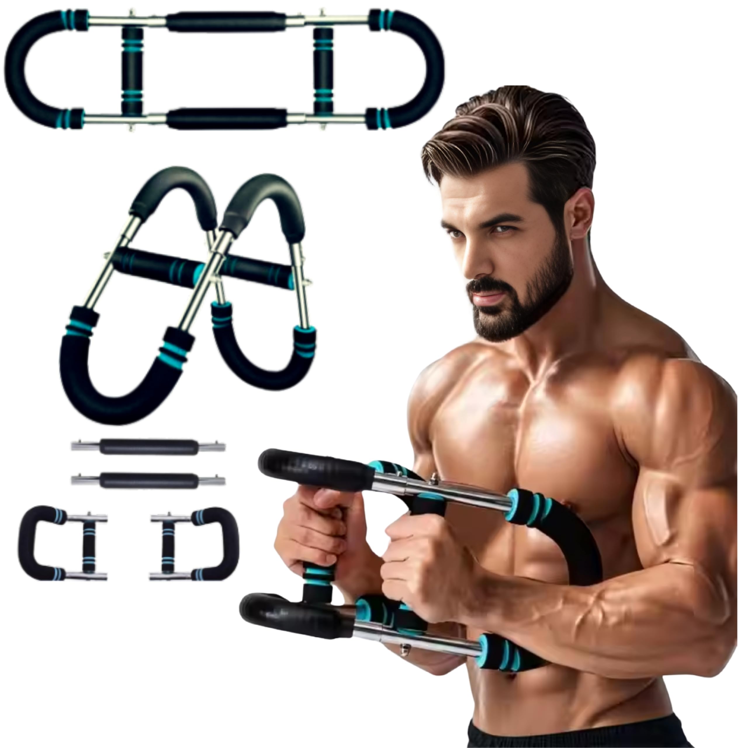 Gorilla Bar Twister Arm & Chest Trainer for Men – Adjustable 60-100lb Chest Strengthen Device, Portable Arm & Chest Muscle Strength Trainer,