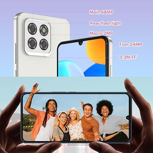 Miniatura 3 de CWOWDEFU Teléfono Android 14 desbloqueado, teléfono inteligente Android de 6.8 pulgadas, 12 GB de RAM con 128 GB de ROM, Dual SIM 4G, Octa-Core,