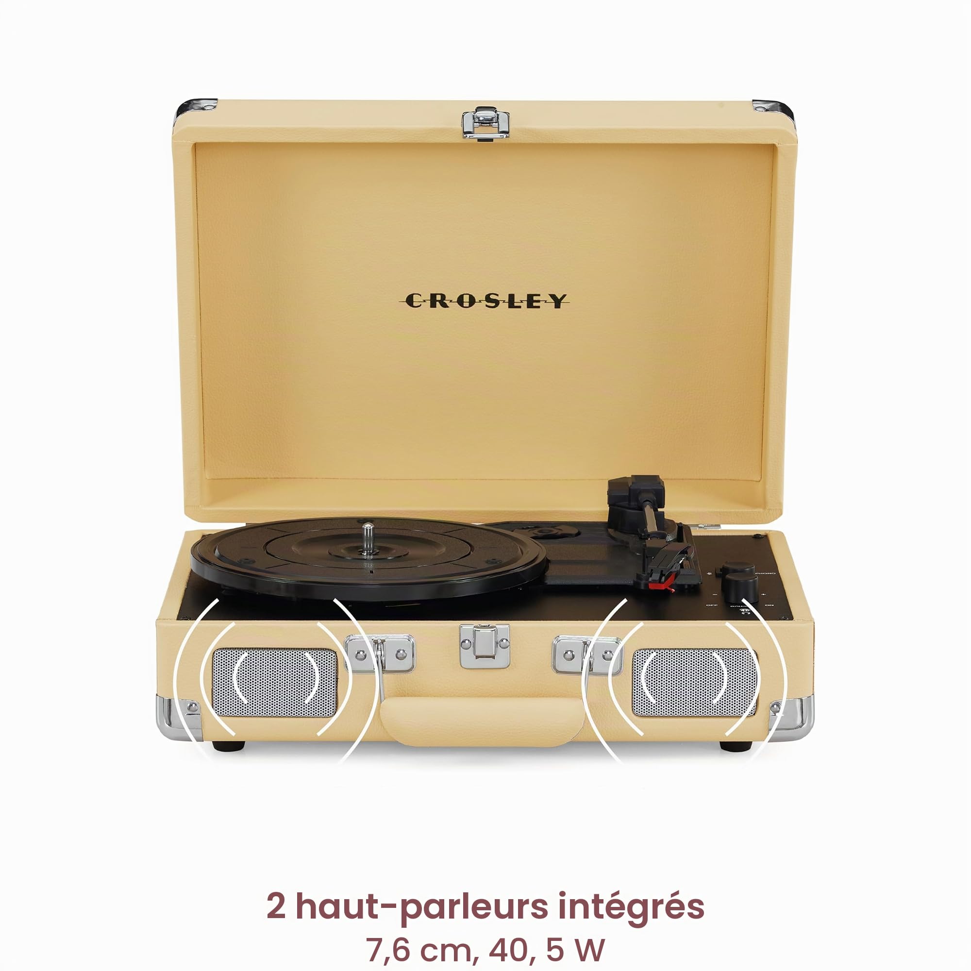 Crosley Cruiser Deluxe Platine Vinyle Bluetooth - Tourne Disque Vintage - Fawn
