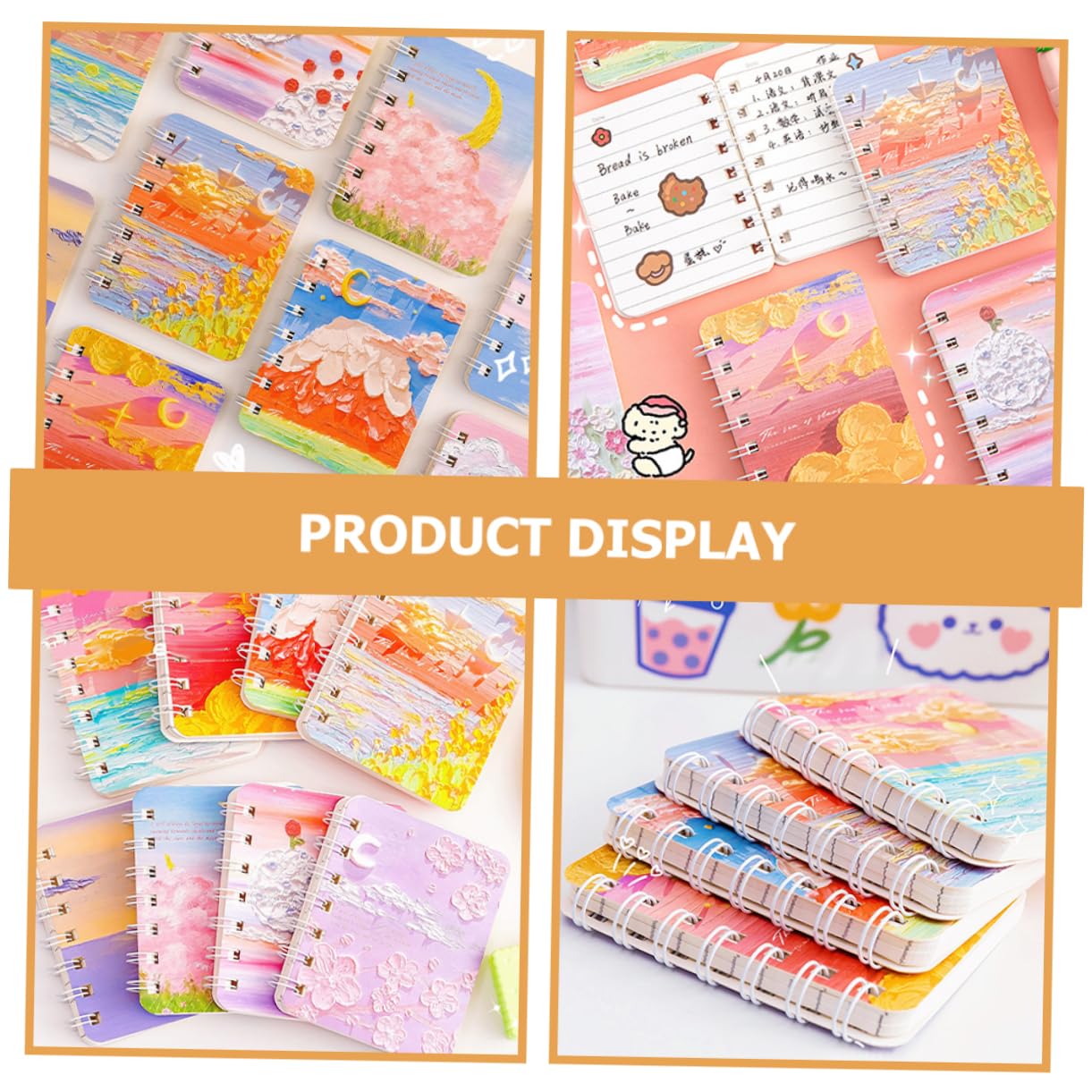 Gadpiparty 2 Pezzi Quaderni Spirale Artistici Notebooks Random per Studenti Ufficio per Personale