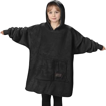 Catalonia Wearable Blanket Hoodie Kids Oversized Blanket Sweatshirt - Hooded Blanket with Pocket & Sleeves for Boys and Girls