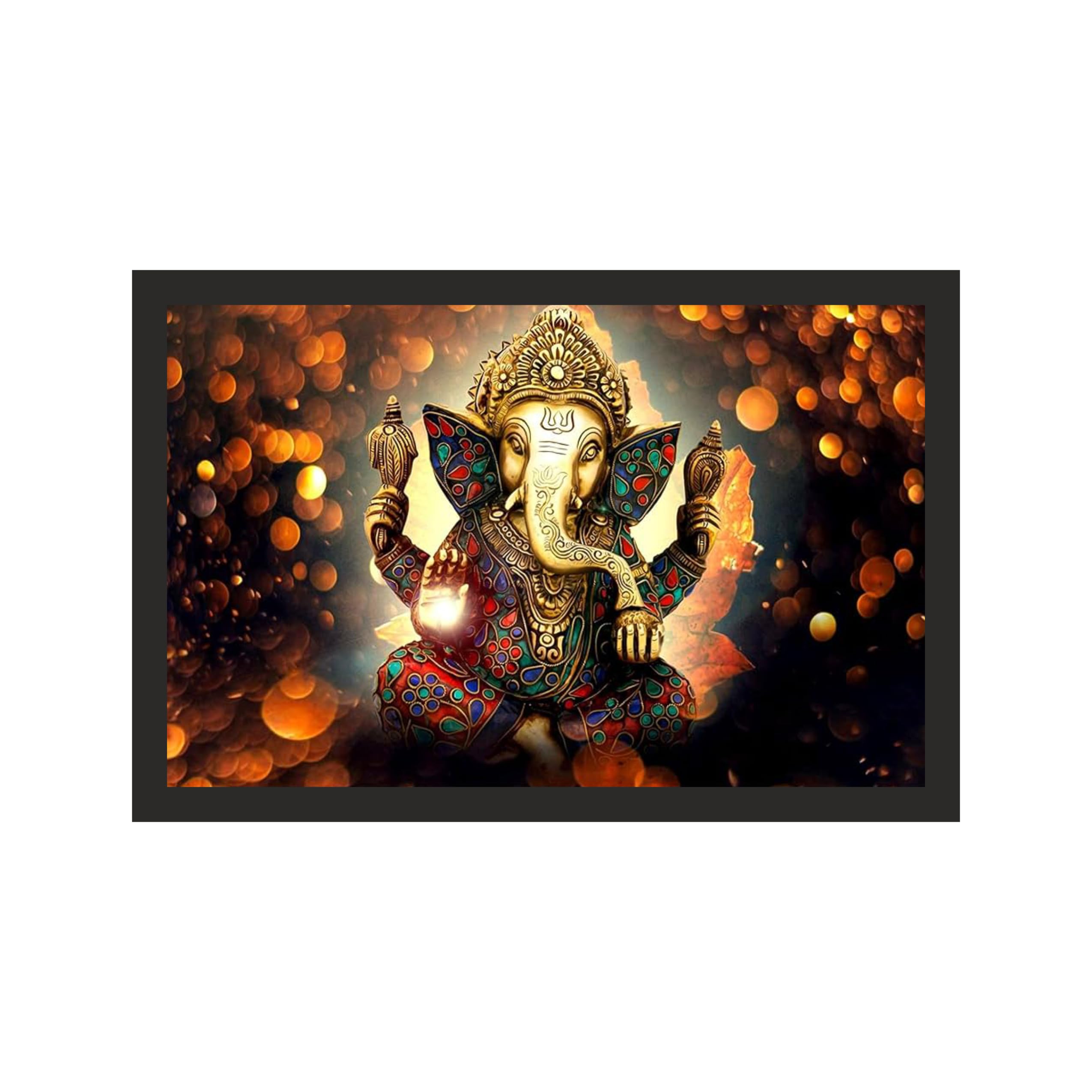 Electric Ganesha Aura: 16x24 Landscape