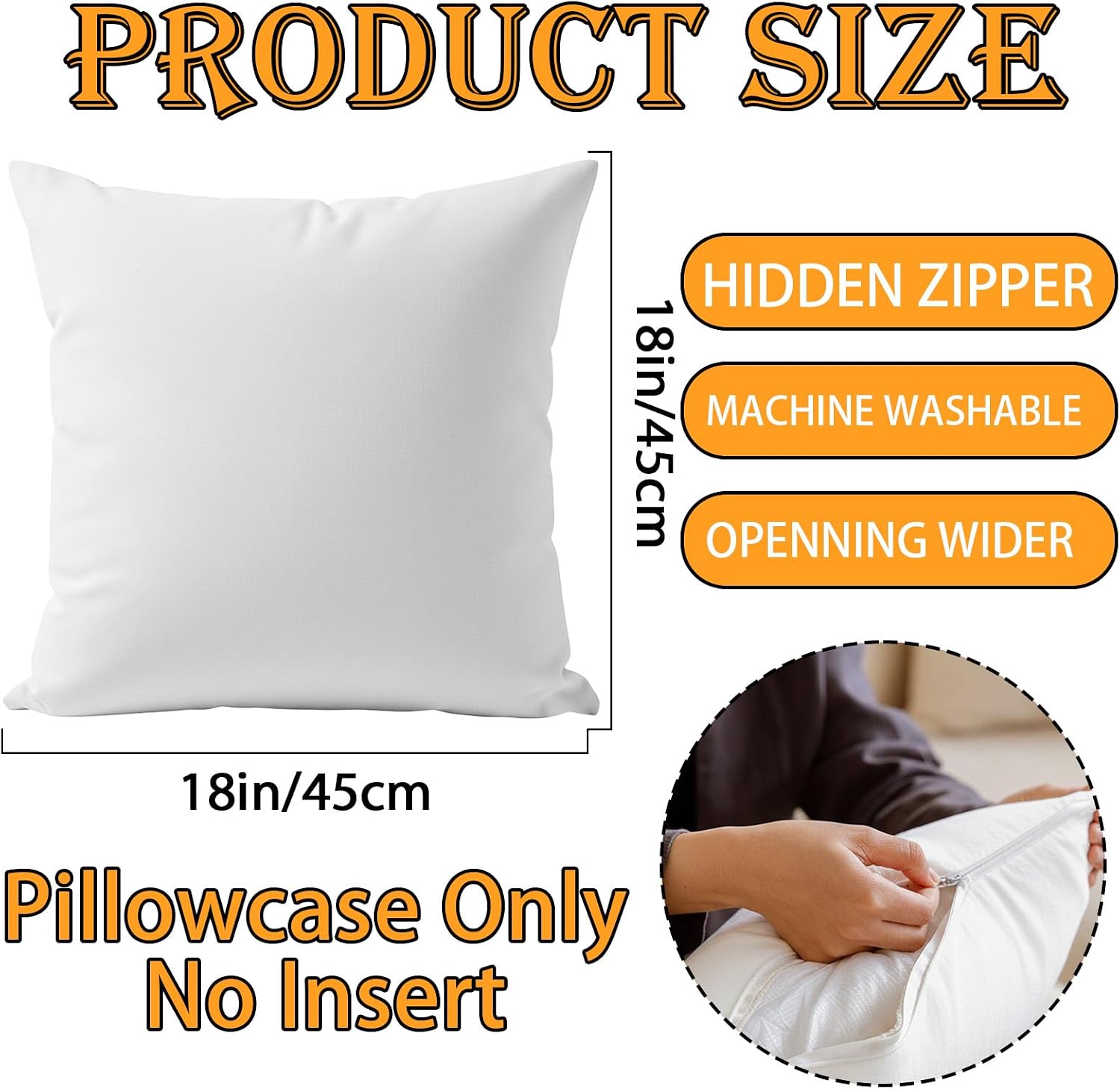 4 Pcs Halloween Pillow Covers 18x18, Spooky Throw Cushion Covers