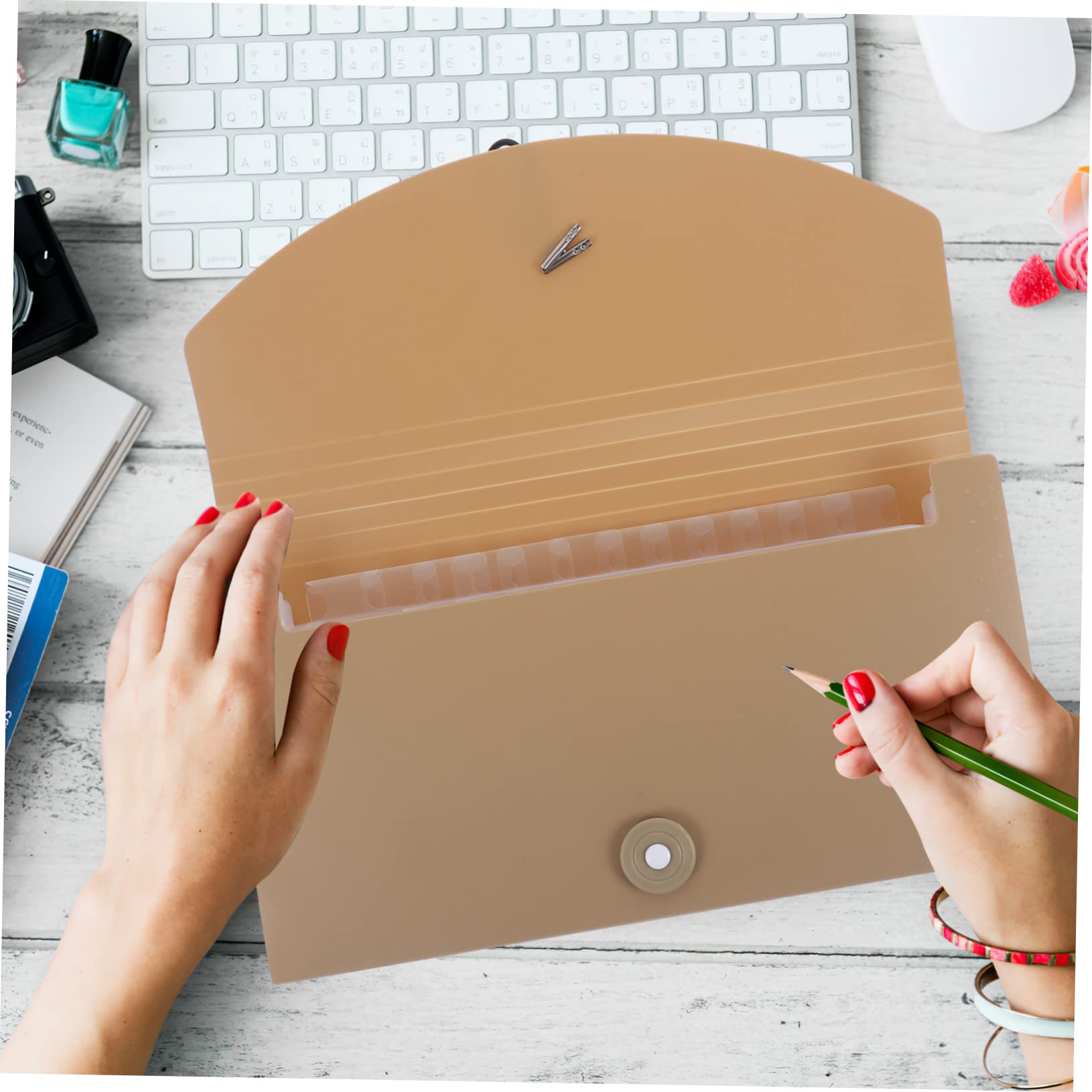 Lurrose Cartellina Portadocumenti in Plastica Espandibile Fisarmonica Organizzatore Di File Tasche Etichettate Per Classificazione Semplice
