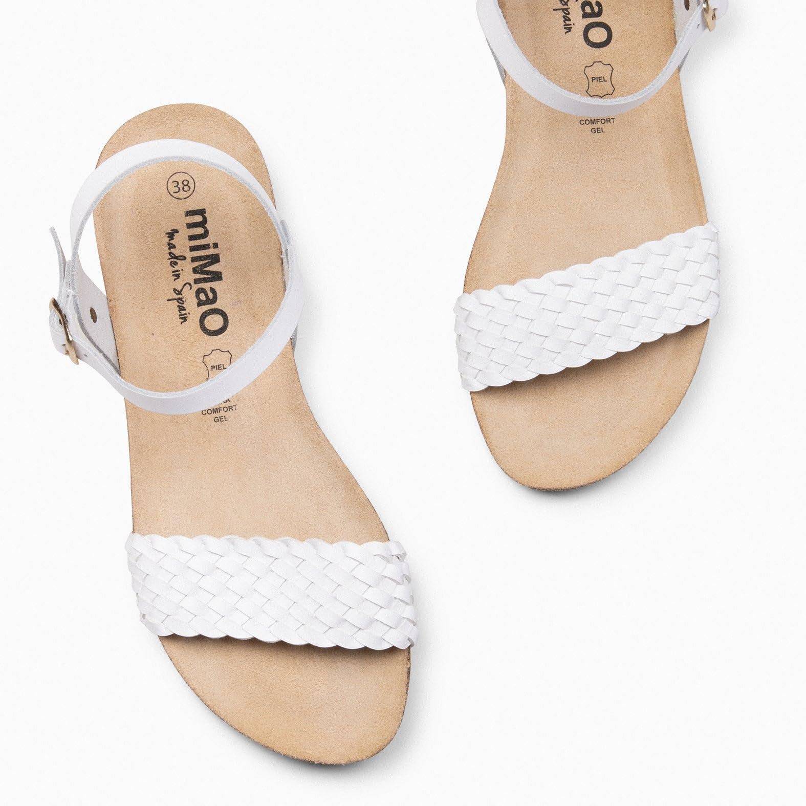 miMaO. Sandalias planas BIO de trenza. Hecho en España