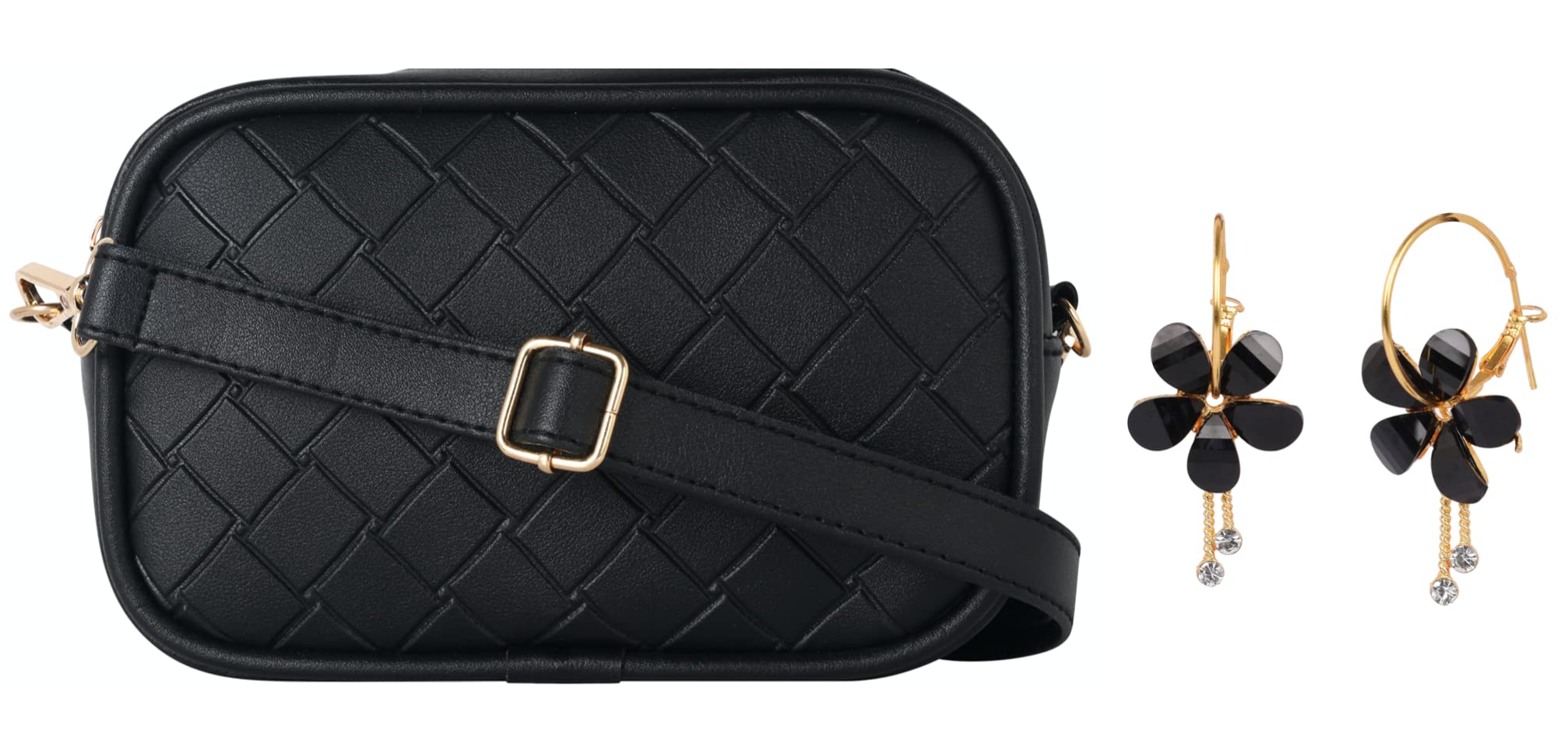 Stylish Black Sling Bag Purse For Women | Valentine's Day Gift For Girls | Birthday Special Combo Set-image-22