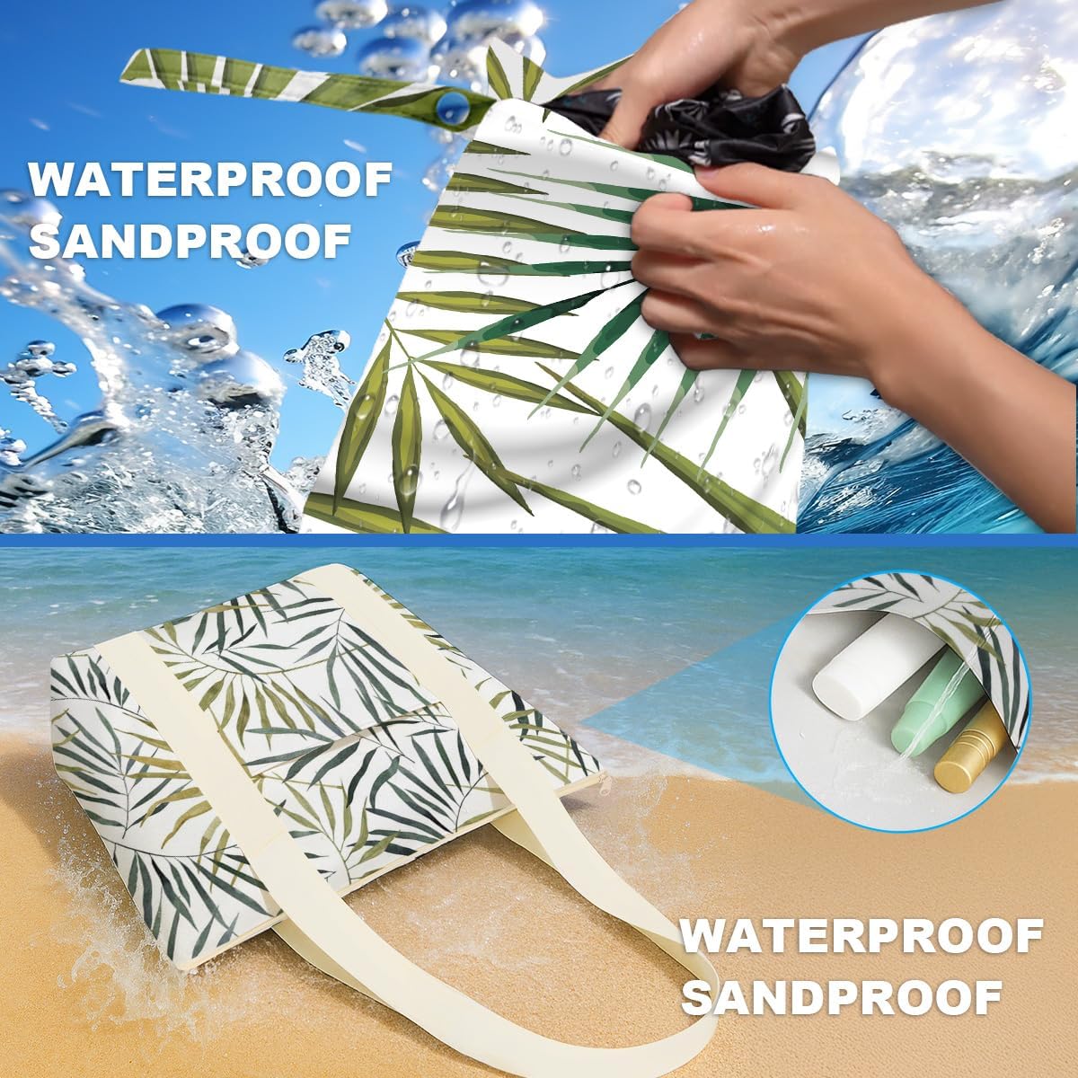 Beach Bags Wet Bag for Swimsuit Tote Bag for Friends Travel Gifts, Aloha Bags Waterproof Vacation Essential image 5
