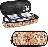 Vista 18 de Estuche para lápices con estampado de huellas de perro, bolsa de lápices de gran capacidad, estuche para lápices, estuche de almacenamiento