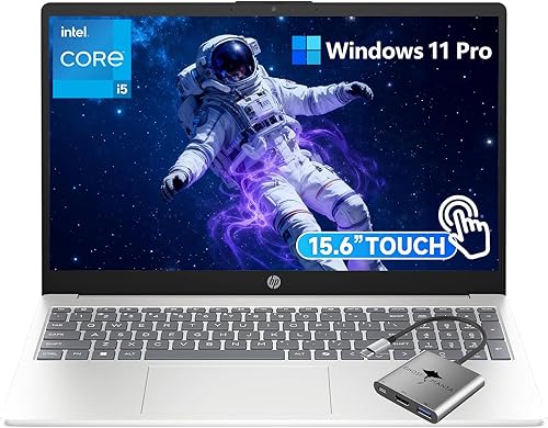 HP Touchscreen Laptop, 15.6" FHD Intel Core i5-1334U(Up to 4.6GHz) 16GB RAM 1TB SSD, Win 11 Pro Anti-Glare Windows AI Microsoft Copilot WiFi6 wGM