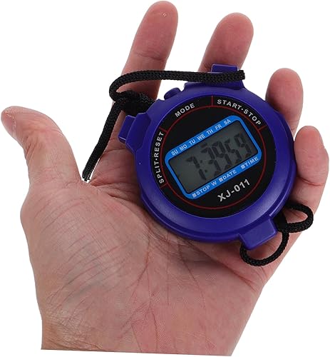 Miniatura 4 de Cronómetro digital silencioso con temporizador deportivo con pantalla grande, diseño compacto y ligero para natación, correr, fitness, operación