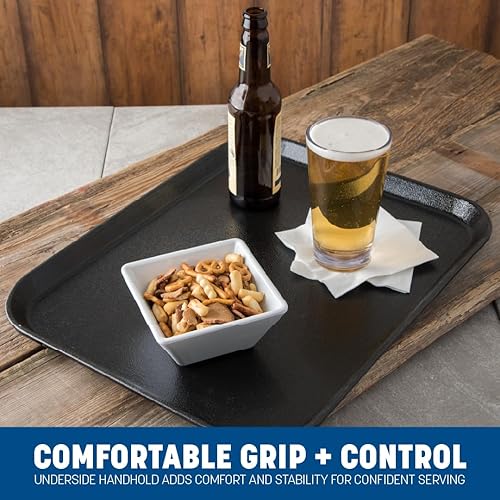 Miniatura 5 de Carlisle FoodService Products 2015GR2004 Griptite 2 - Bandeja rectangular para servir, 20 x 15 pulgadas, color negro (paquete de 12) Negro