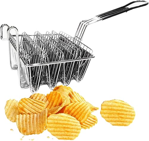 Miniatura 6 de Taco - Cesta para freidora con mango de agarre, práctica, 4/6 conchas opcionales, 4/6 conchas opcionales, 4 conchas