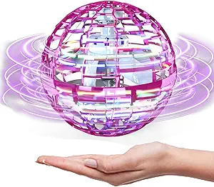 Pink Flying Orb Ball Toys,Hand Operated Drones