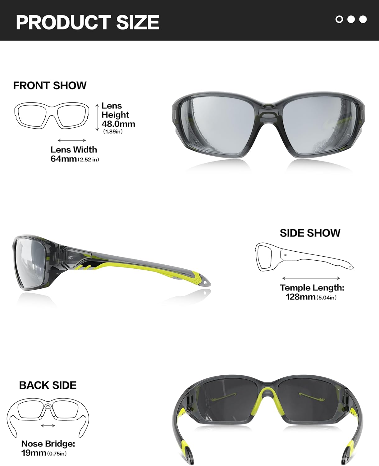 BIRCEN Sport Polarized Sunglasses for Men - Women:UV Protection Shades for Fishing Driving Cycling Running - Image 3