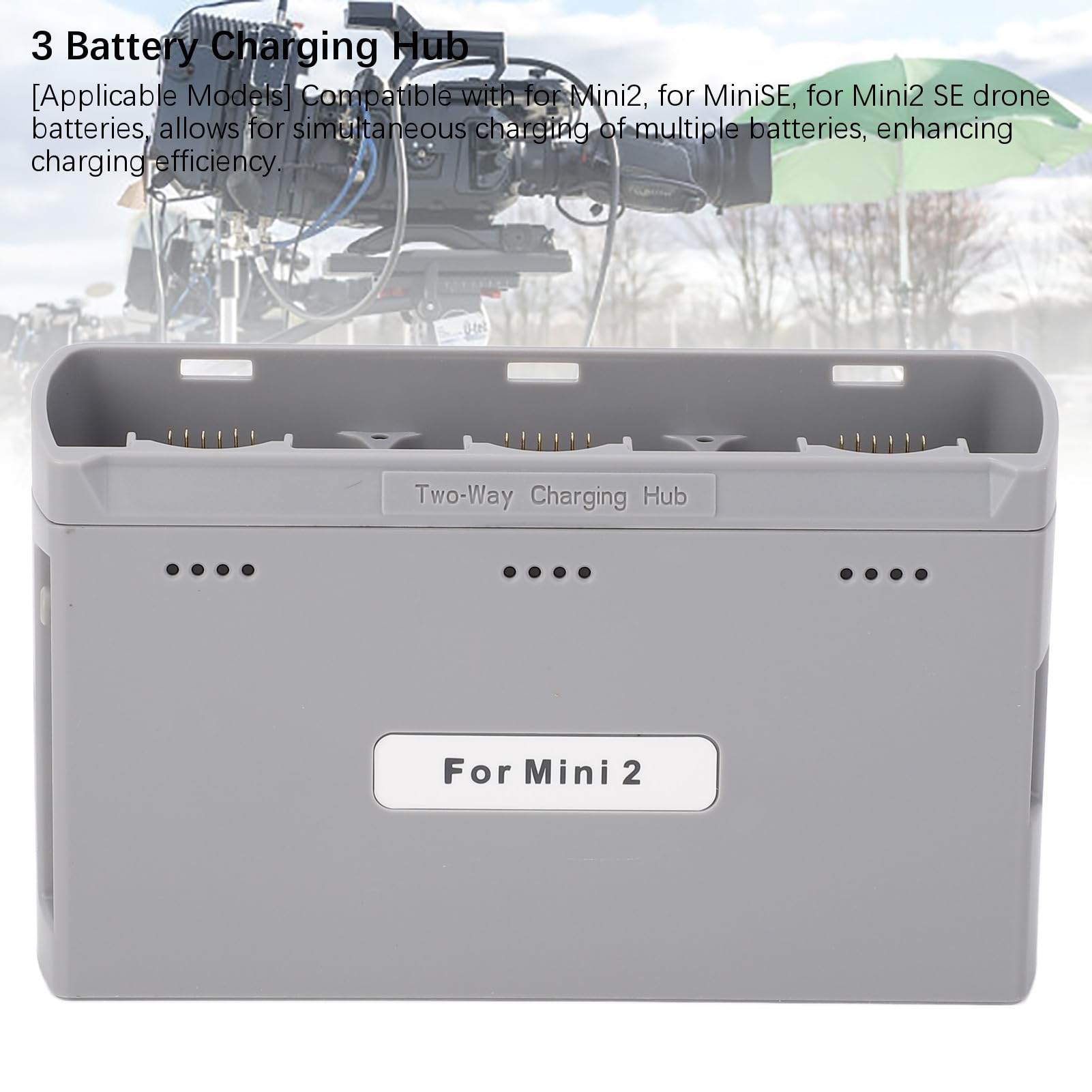Hub di Ricarica per Batterie per Droni, Caricabatterie per 3 Batterie, Compatibile con Droni Mini2, MiniSE, Mini2 SE, Design Portatile Compatto, Display Livello Batteria