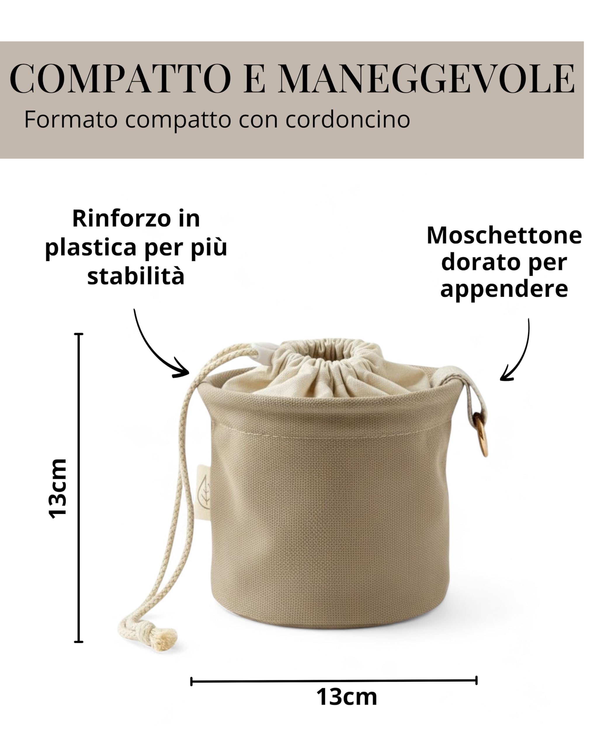 AiQInu porta mollette bucato da esterno, per riporre fino a 200 mollette, borsa per mollette da bucato per interni ed esterni(Grigio