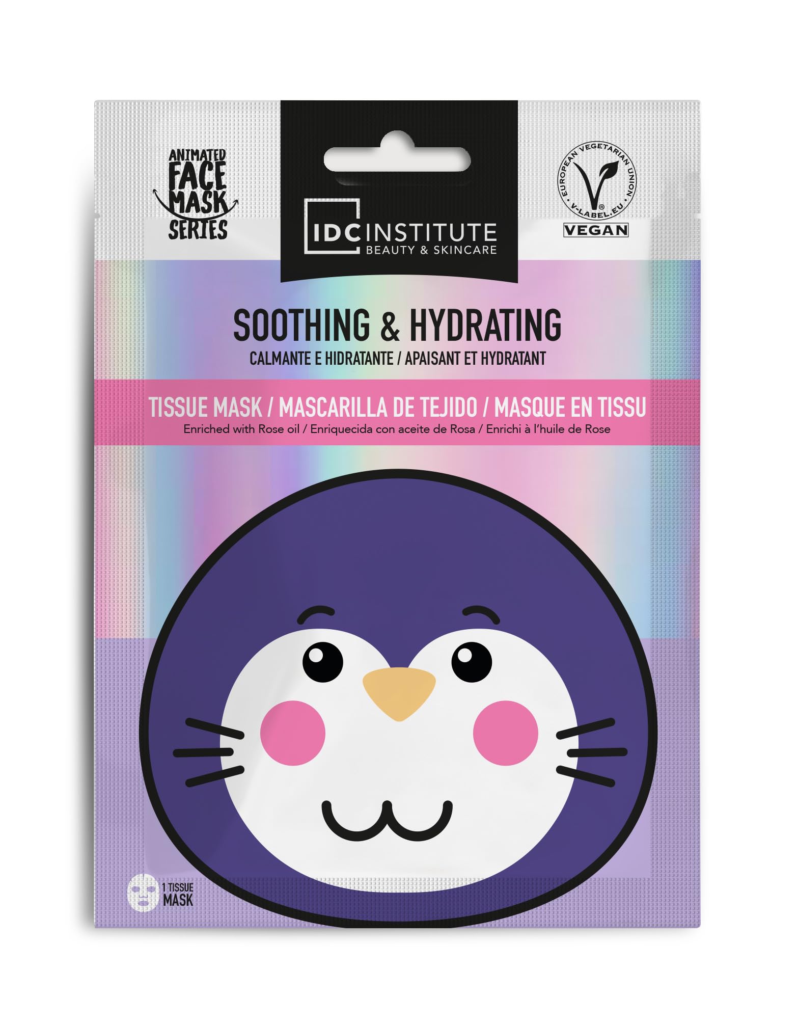 Maschera viso vegano per bambini e adulti, in tessuto tortora stampato, lenitivo e idratante, per routine bellezza, cura del viso, idrata la pelle, idea regalo per ragazza, donna, facile da applicare