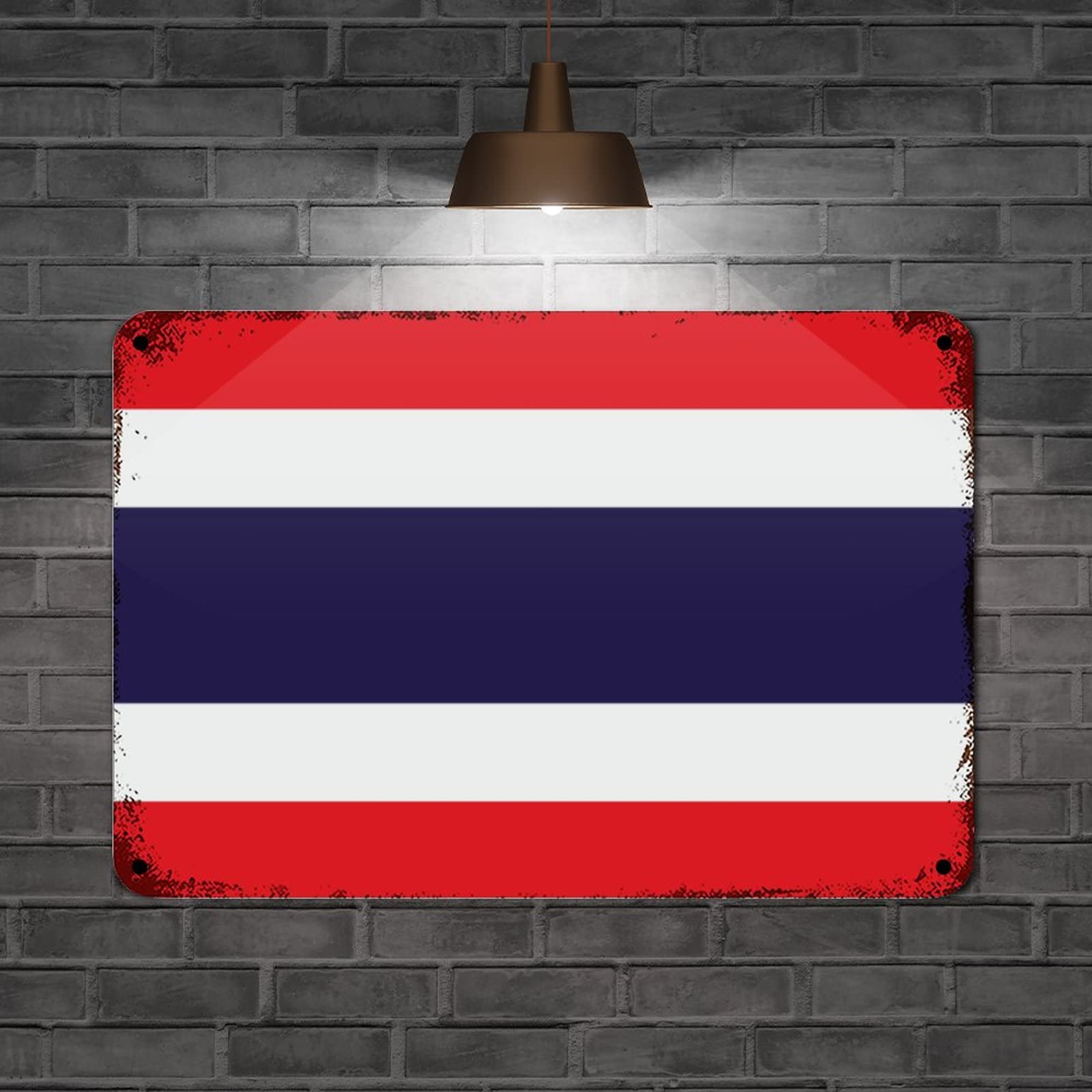Amazon.com: Thailand Flag Metal Sign Thailand Metal Sign Rustic