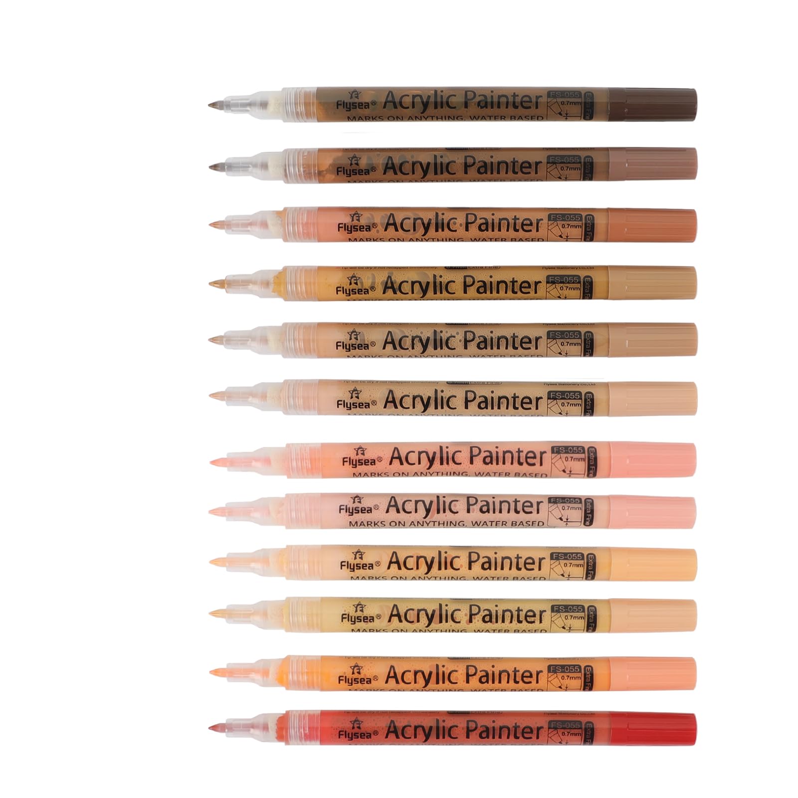 Colpart Lot De 12 Marqueurs De Peinture Acrylique à Pointe