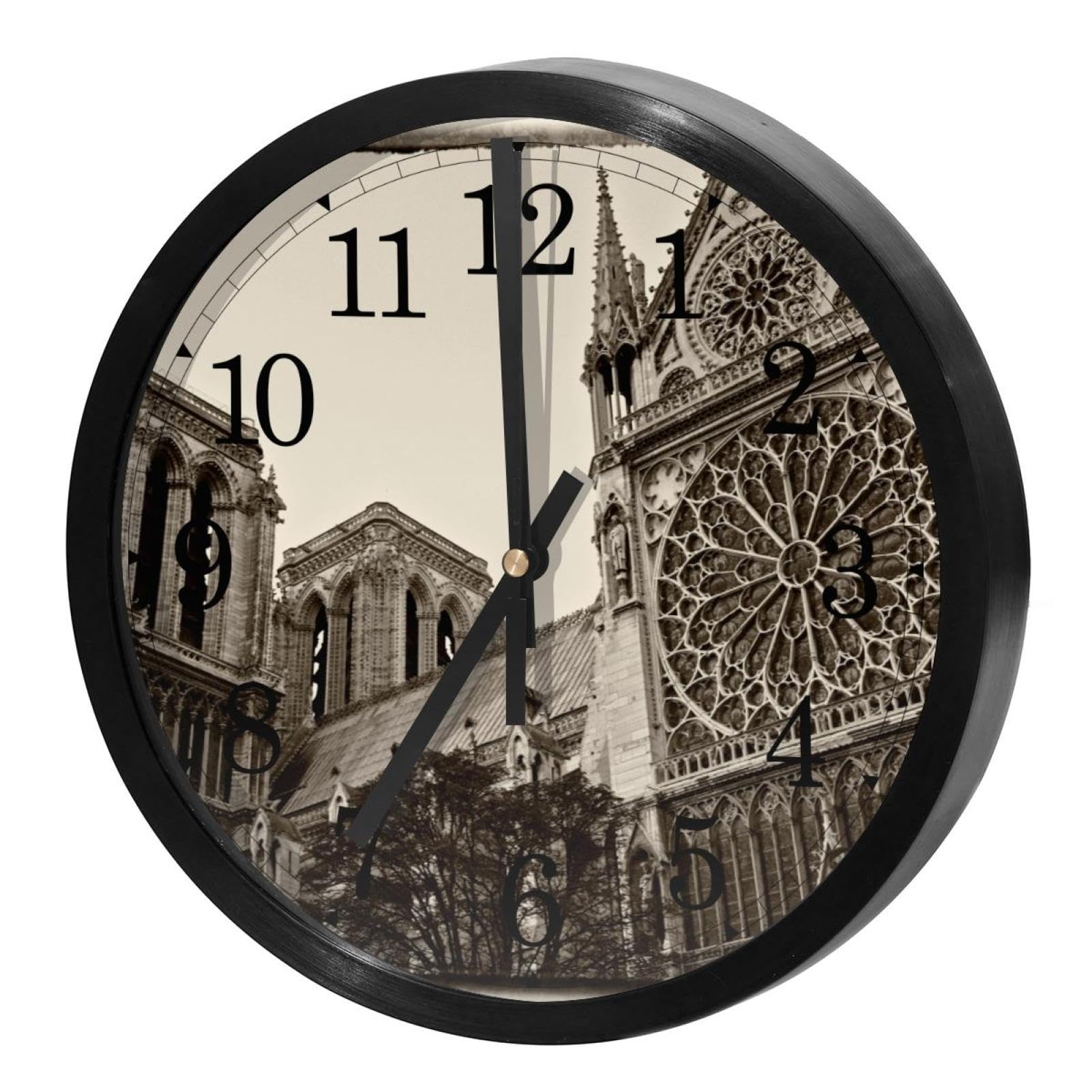 Horloge murale ronde Notre Dame Paris à quartz pour la maison