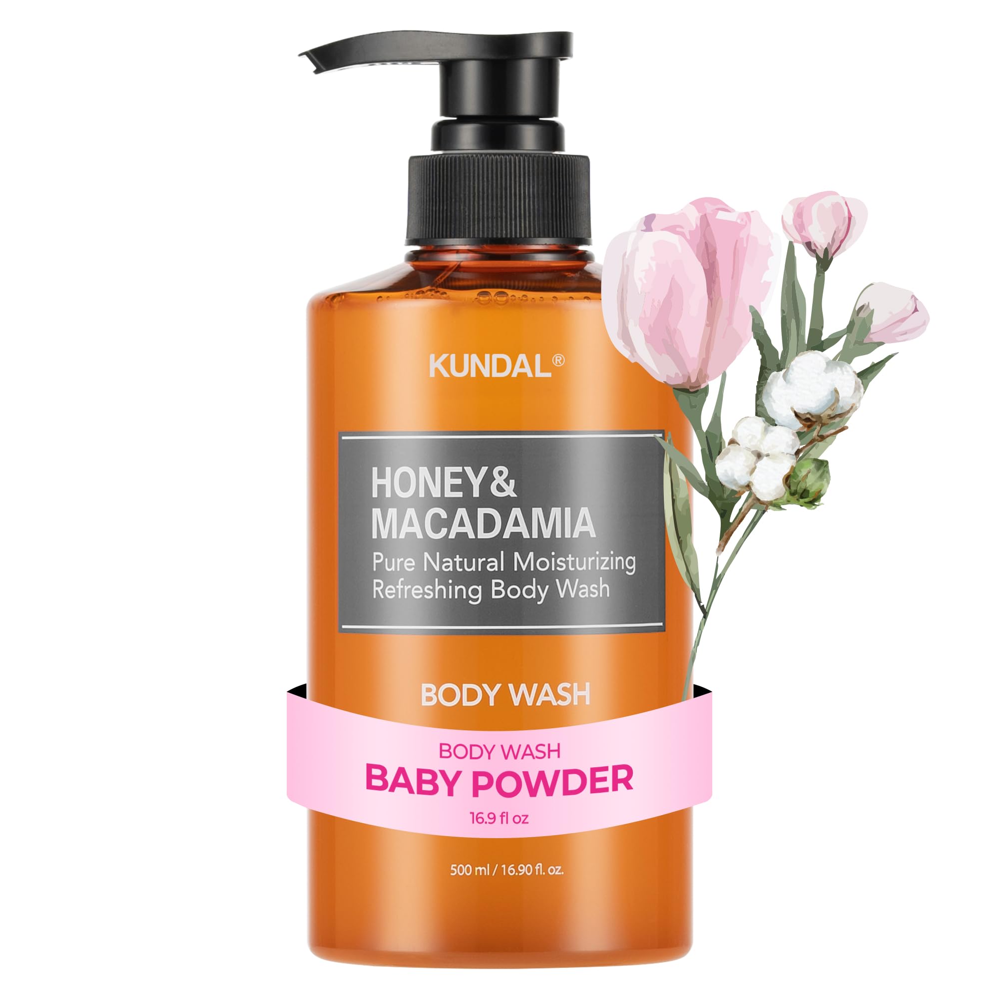 KUNDAL reiner body wash 500ml (babypuder)