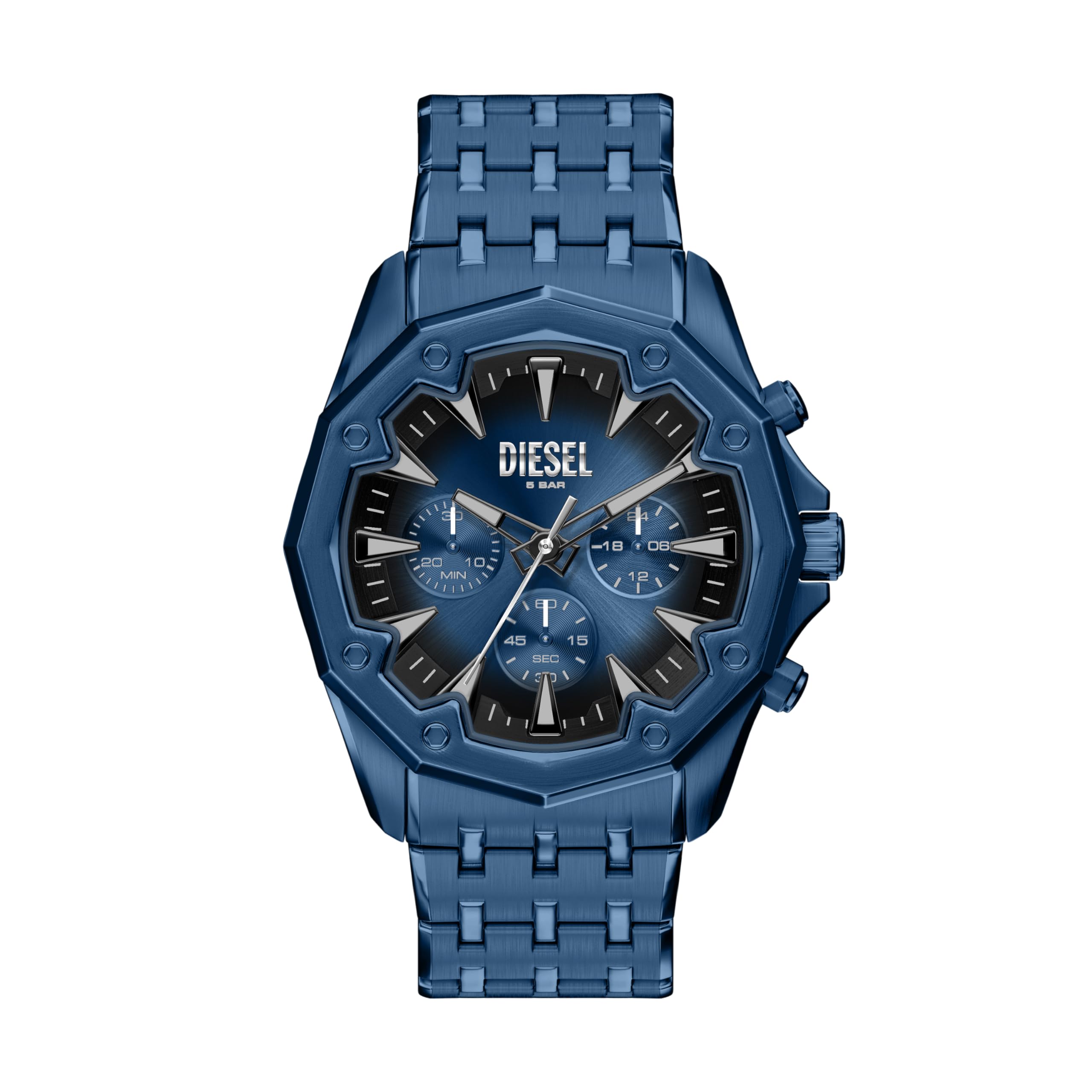 Diesel Stinger Men's 46MM Blue Stainless Steel Watch, DZ4705