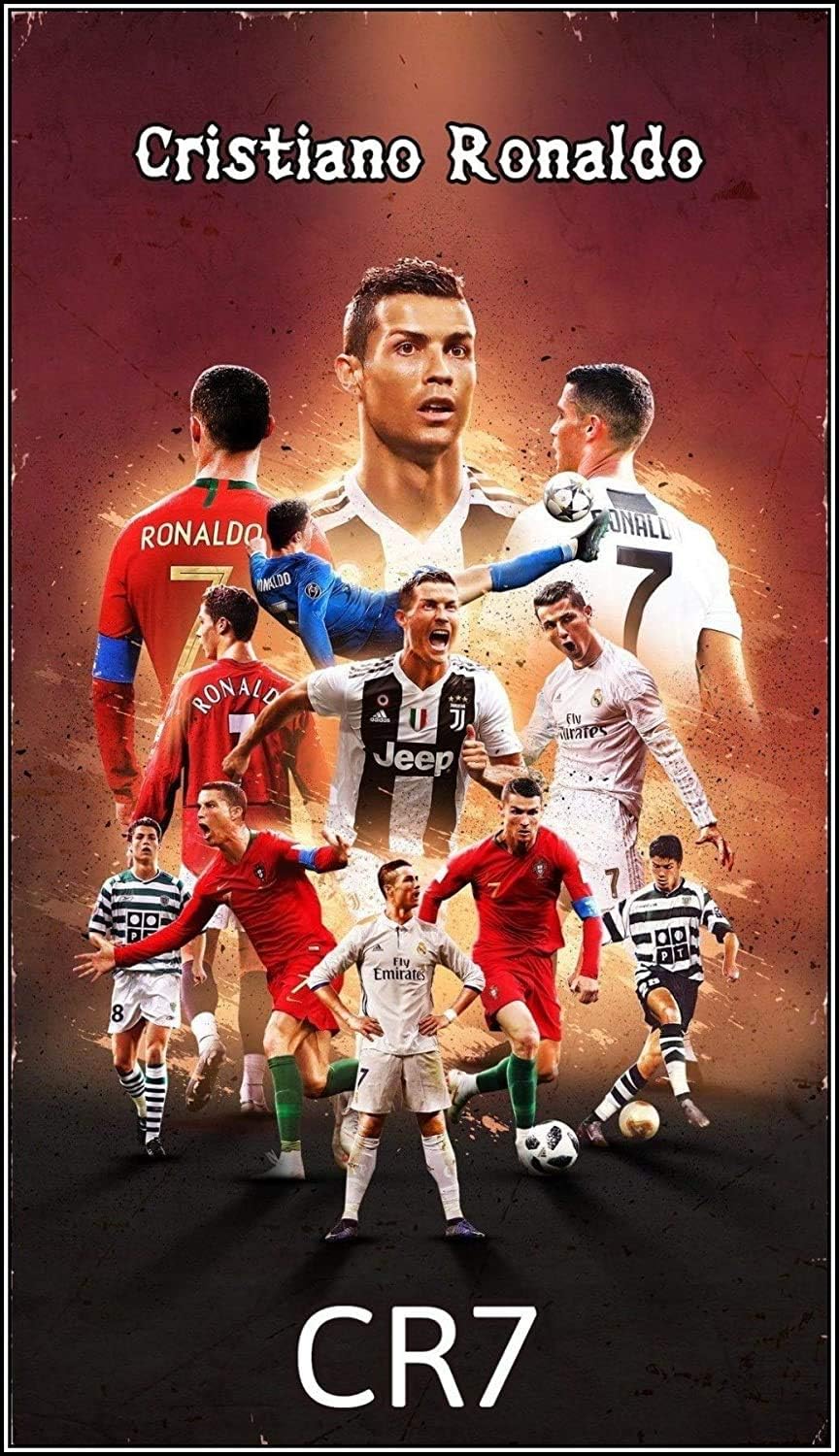 Póster de Cristiano Ronaldo CR7, mejor jugador del mundo Cristiano