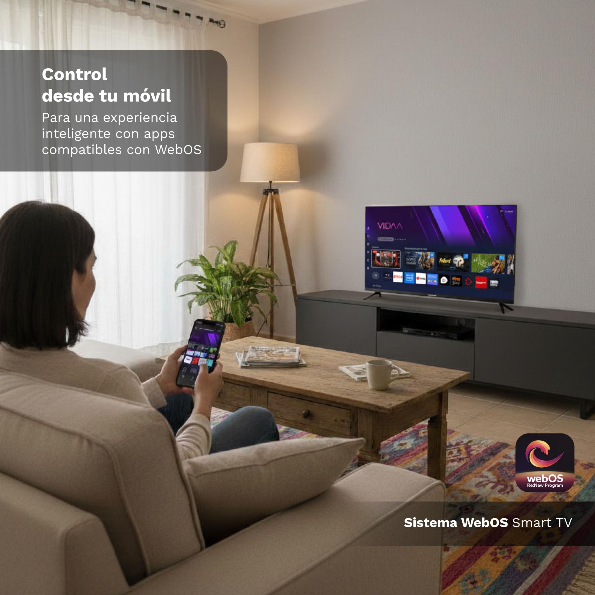 Grunkel QLED-4026VD Smart TV QLED 40” Full HD | Sistema VIDAA | TDT2 + Satélite HD | WiFi | USB Grabador | 3 HDMI | Sonido 20W