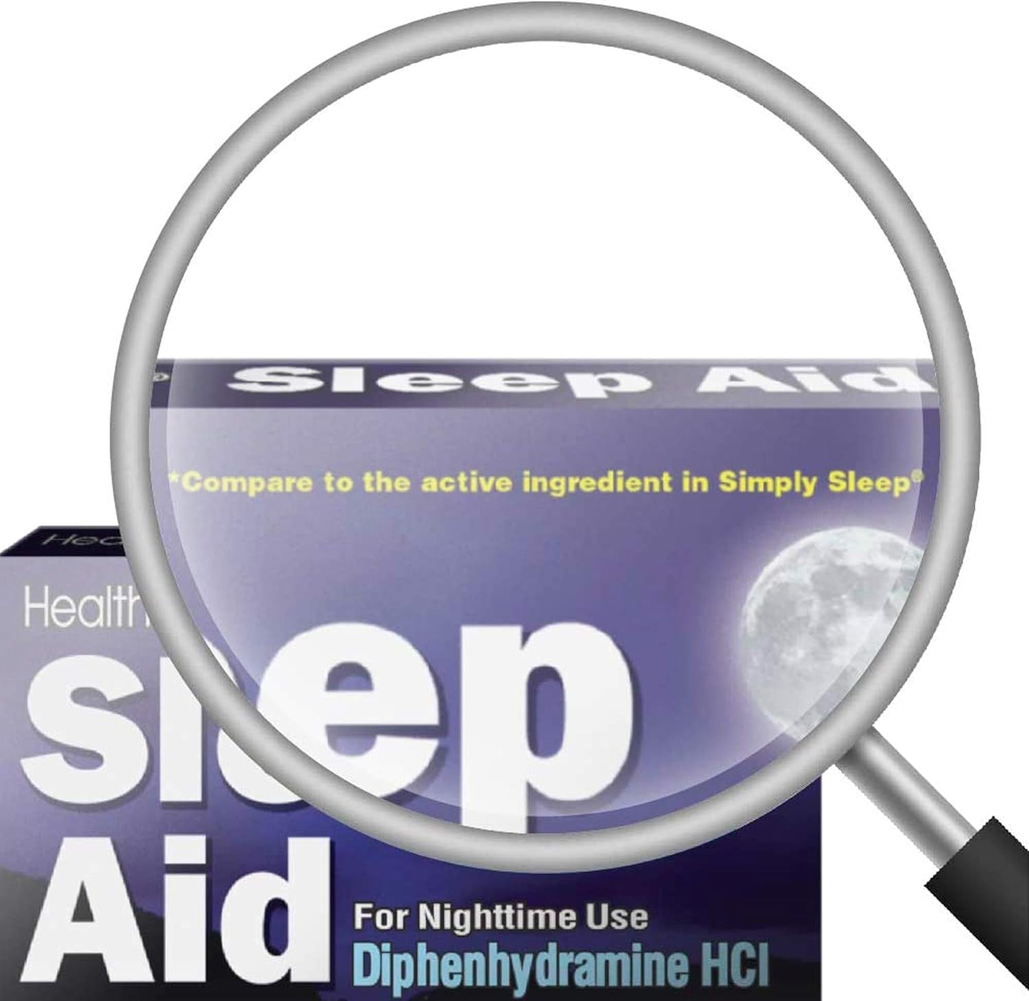HealthA2Z Sleep Aid, Diphenhydramine HCl 25mg, Compare to Simply Sleep, 24 * 24 Caplets, Value Package