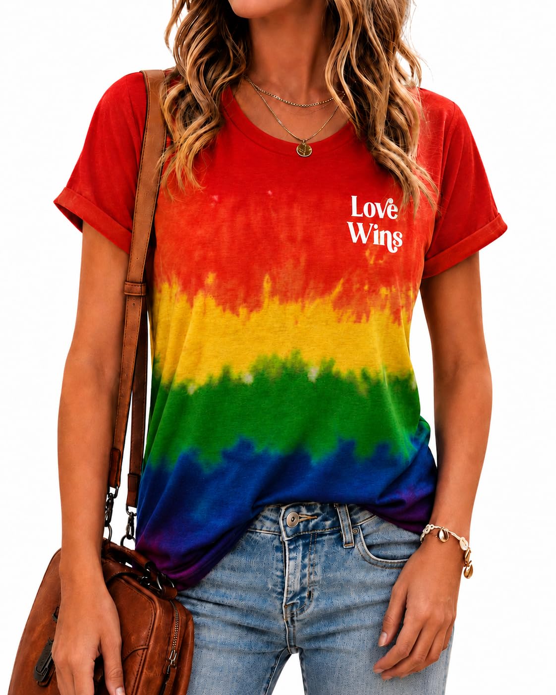 Pride Shirt Mens Love Wins Shirts Gay Pride T Shirt Tie Dye LGBT Rainbow Flag Short SleeveTee Top