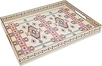 Vista 13 de Spsyrine - Bandeja de servir con asas, bandeja decorativa de plástico para mesa de café, sala de estar, decoración del hogar, 3040B