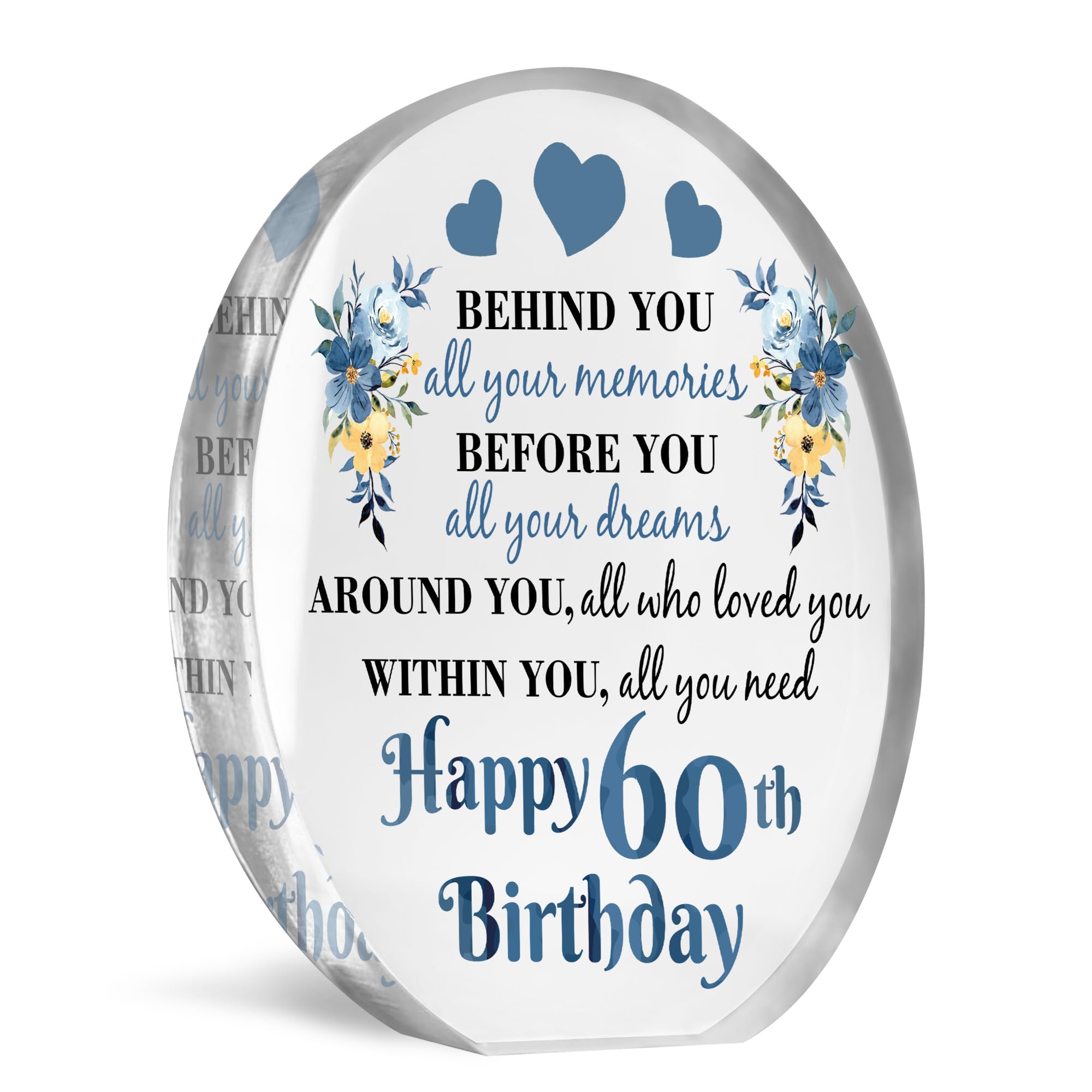 Red Ocean Novelty 60th Birthday Gifts For Dad Grandad Uncle Brother Inspirational Plaque Gift for Him Brother 60th Birthday Presents Birthday Gifts for 60th Dad Gift Son Gift Brother Gift