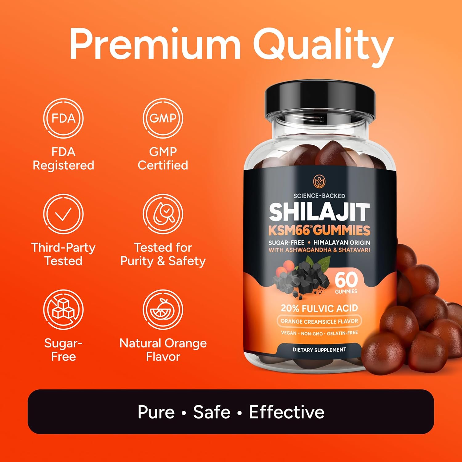 71REiXn6BRL._AC_SL1500_ Himalayan Shilajit Gummies for Men & Women - Shilajit with KSM-66 Ashwagandha & Shatavari for Energy, Hormone & Stress Support - Vegan, Sugar-Free, Non-GMO Adaptogens - Replace Resin or Capsules 60ct