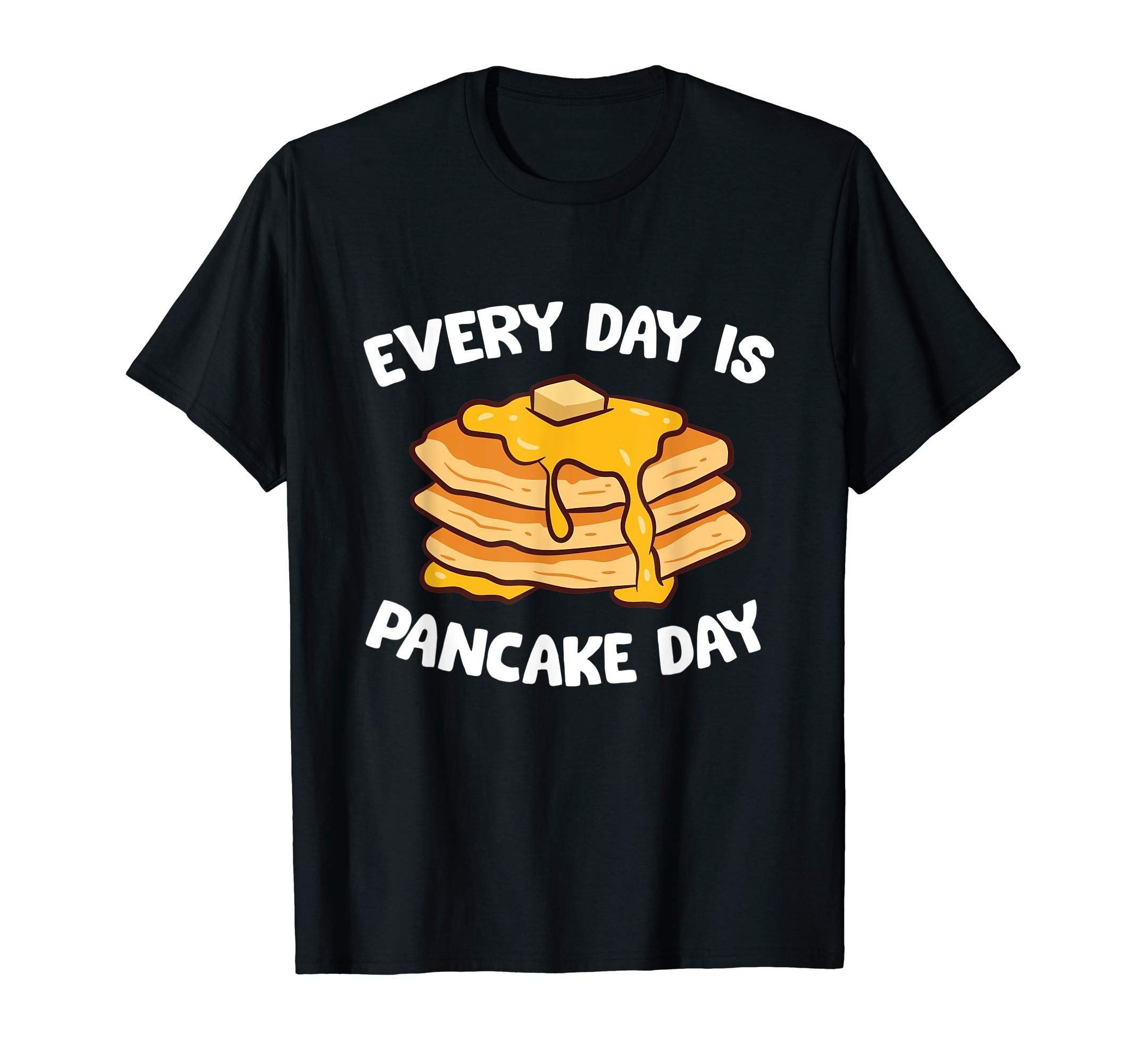 Funny Pancake GiftsPancake T-Shirt - Unisex Adults, Black, Short Sleeve, Small, Classic Fit, Cotton 65% Polyester 35%OEKO-TEX STANDARD 100