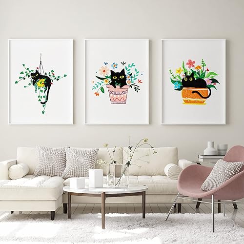 Miniatura 95 de Louise Maelys Kits de bordado de zorro de otoño para principiantes con patrón de animales otoñales, kit de punto de cruz para principiantes, punto