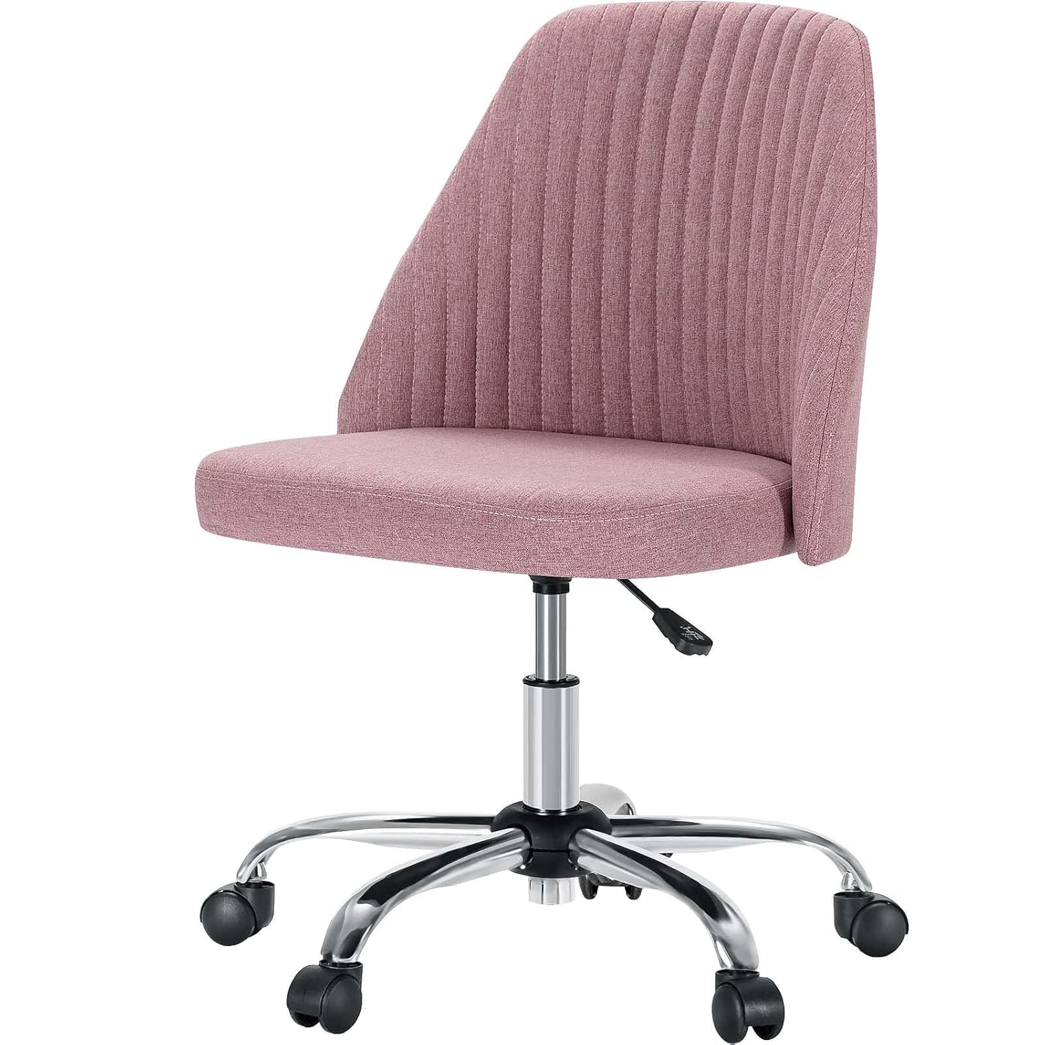 Home Office Chair Armless Computer Desk Chair Adjustable Cute Modern Task Rolling Chair with Lumbar Support for Make