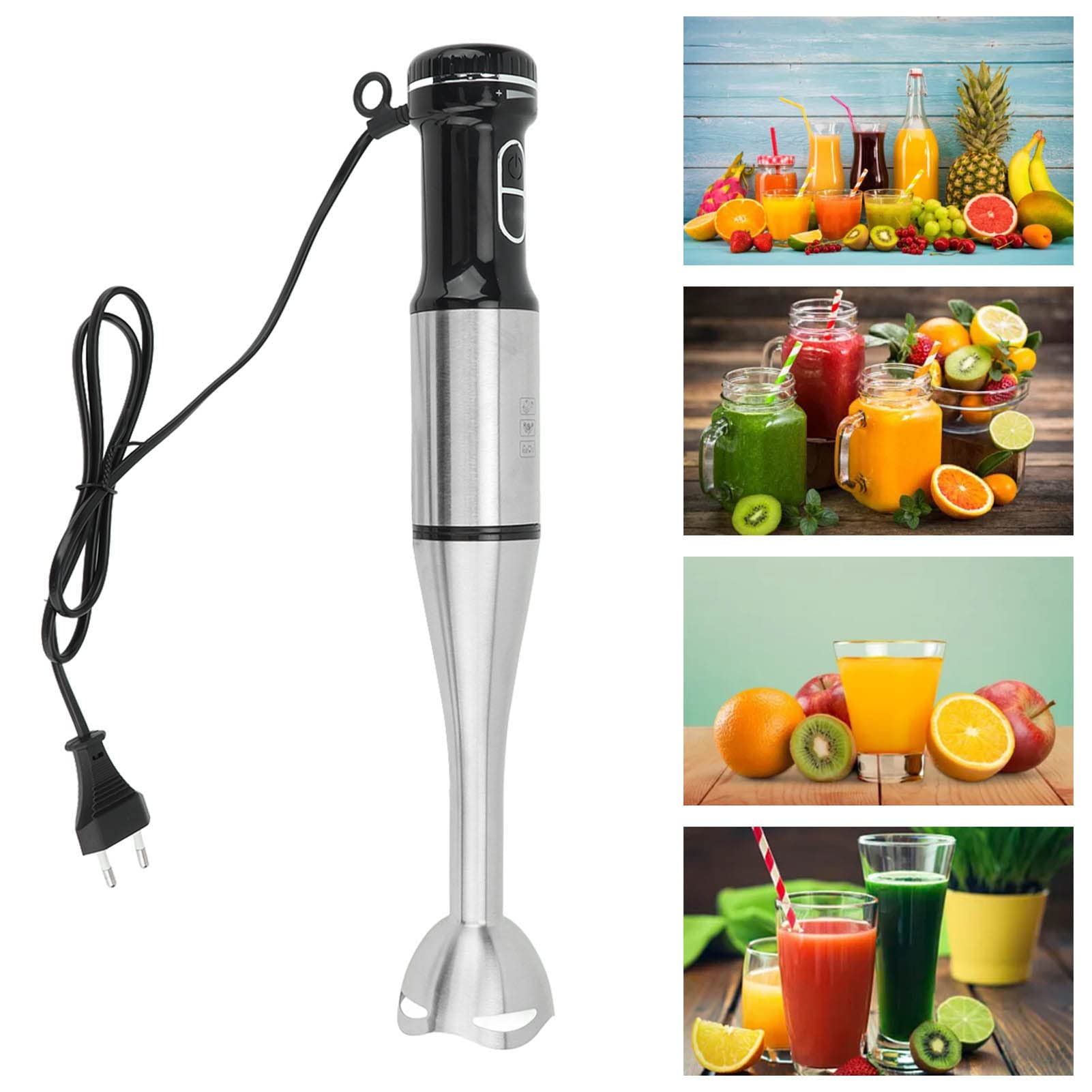 Batidora De Mano Eléctrica,1000w Batidora De Varillas Multiusos De Acero Inoxidable Sin Salpicaduras Mini Batidora De Inmersión Portátil Con Vaso Para Batidos Y