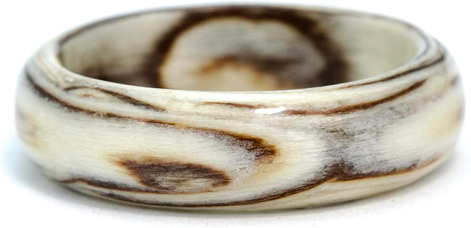 Minimalist Wood Ring from White Birch. Natural Wedding Ring. Wooden Bands.