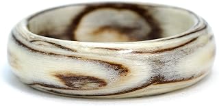Minimalist Wood Ring from White Birch. Natural Wedding Ring. Wooden Bands.
