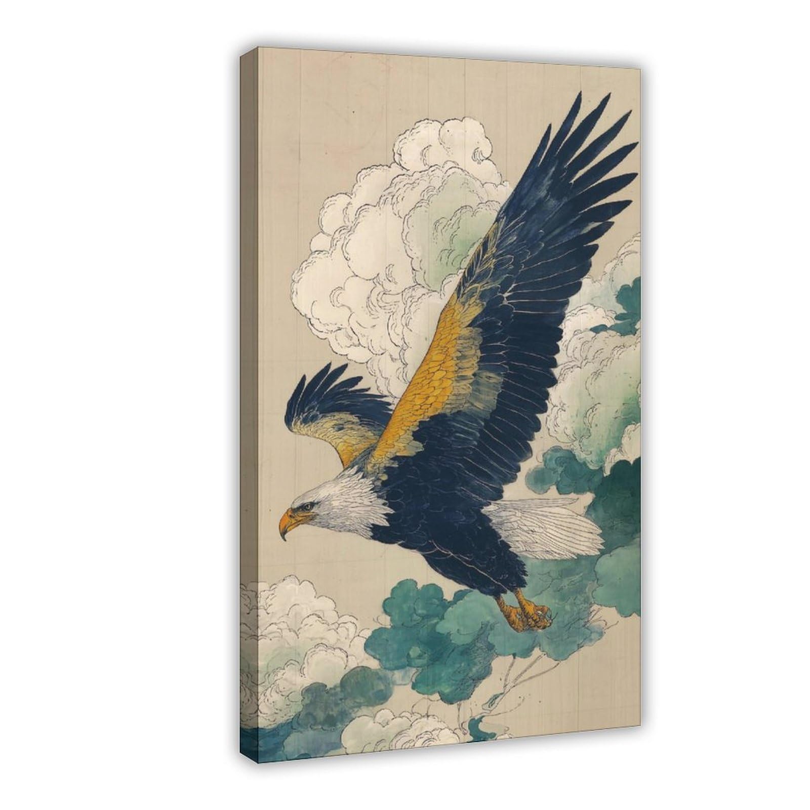 MRYCQ Majestic Eagle Flight Poster Canvas Poster for Dorm Room Decor Gift
