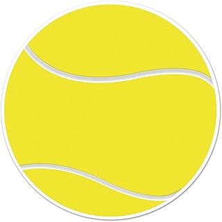 Beistle Tennis Ball Cutout Sports Party Decorations, 10", Yellow/White